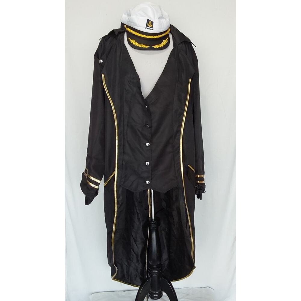 Captian Jacket And Hat Size 3XL Halloween Costume #269